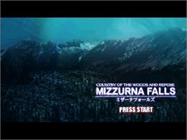 Title screen of Mizzurna Falls on the Sony Playstation.