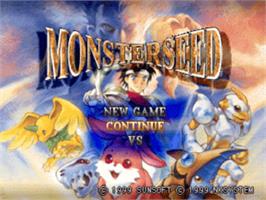 Title screen of Monster Seed on the Sony Playstation.