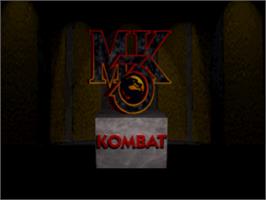 Title screen of Mortal Kombat 3 on the Sony Playstation.