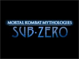 Title screen of Mortal Kombat Mythologies Sub-zero on the Sony Playstation.