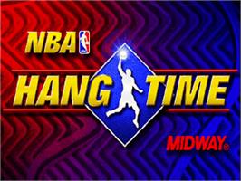 Title screen of Nba Hangtime on the Sony Playstation.