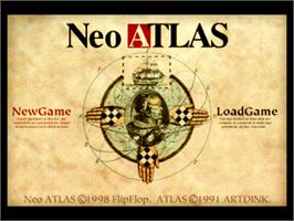 Title screen of Neo Atlas on the Sony Playstation.