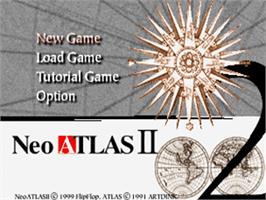 Title screen of Neo Atlas 2 on the Sony Playstation.