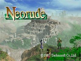 Title screen of Neorude on the Sony Playstation.