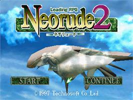 Title screen of Neorude 2 on the Sony Playstation.