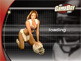 Title screen of Nfl Gameday 2003 on the Sony Playstation.