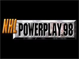 Title screen of Nhl Powerplay 98 on the Sony Playstation.