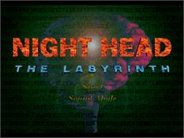 Title screen of Night Head - The Labyrinth on the Sony Playstation.