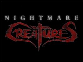 Title screen of Nightmare Creatures on the Sony Playstation.