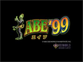 Title screen of Oddworld - Abe's Exoddus on the Sony Playstation.