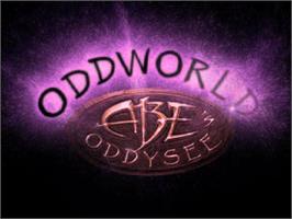 Title screen of Oddworld - Abe's Oddysee on the Sony Playstation.
