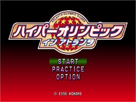 Title screen of Olympic Games - Atlanta 1996 on the Sony Playstation.