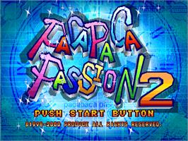 Title screen of Paca Paca Passion 2 on the Sony Playstation.