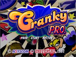 Title screen of Pachi-slot Kanzen Kaiseki - Wai Wai Pulsar And 77 on the Sony Playstation.