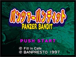 Title screen of Panzer Bandit on the Sony Playstation.