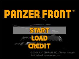 Title screen of Panzer Front on the Sony Playstation.