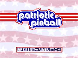 Title screen of Patriotic Pinball on the Sony Playstation.