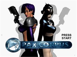 Title screen of Pax Corpus on the Sony Playstation.