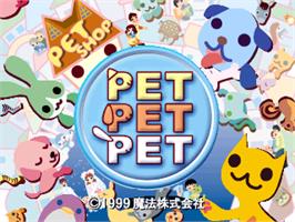 Title screen of Pet Pet Pet on the Sony Playstation.
