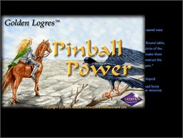 Title screen of Pinball Power on the Sony Playstation.