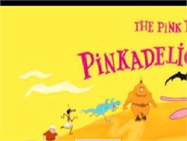 Title screen of Pink Panther - Pinkadelic Pursuit on the Sony Playstation.