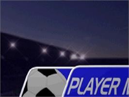 Title screen of Player Manager 2000 on the Sony Playstation.