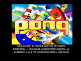 Title screen of Pong: The Next Level on the Sony Playstation.