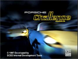 Title screen of Porsche Challenge on the Sony Playstation.