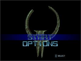 Title screen of Quake 2 on the Sony Playstation.