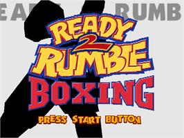 Title screen of Ready 2 Rumble Boxing on the Sony Playstation.