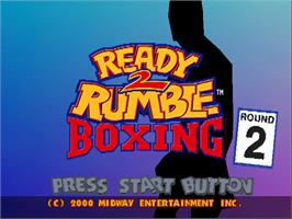 Title screen of Ready 2 Rumble Boxing Round 2 on the Sony Playstation.