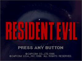 Title screen of Resident Evil: Director's Cut on the Sony Playstation.