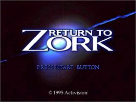 Title screen of Return to Zork on the Sony Playstation.