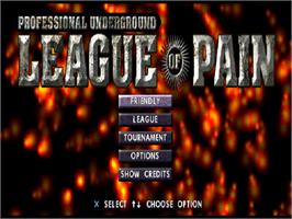 Title screen of Riot on the Sony Playstation.