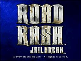 Title screen of Road Rash - Jailbreak on the Sony Playstation.