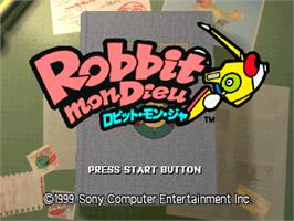 Title screen of Robbit Mon Dieu on the Sony Playstation.