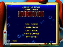 Title screen of Robocod - James Pond 2 on the Sony Playstation.