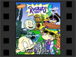 Title screen of Rugrats - Studio Tour on the Sony Playstation.