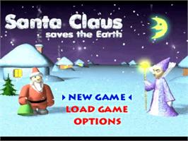 Title screen of Santa Claus Saves The Earth on the Sony Playstation.