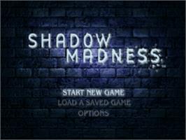 Title screen of Shadow Madness on the Sony Playstation.