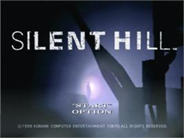 Title screen of Silent Hill on the Sony Playstation.
