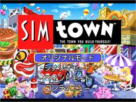 Title screen of SimTown on the Sony Playstation.