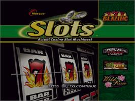 Title screen of Slots on the Sony Playstation.