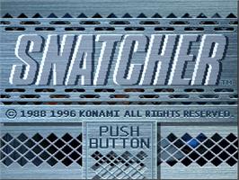 Title screen of Snatcher on the Sony Playstation.