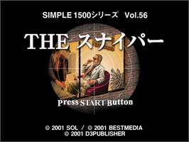 Title screen of Sniper (simple 1500 Series), The on the Sony Playstation.