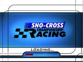 Title screen of Sno-cross Championship Racing on the Sony Playstation.
