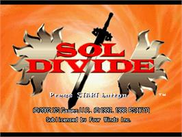Title screen of Sol Divide on the Sony Playstation.