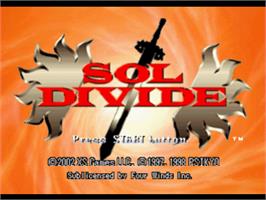 Title screen of Sol Divide on the Sony Playstation.