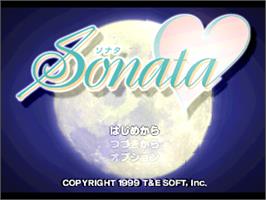 Title screen of Sonata on the Sony Playstation.