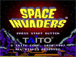 Title screen of Space Invaders on the Sony Playstation.